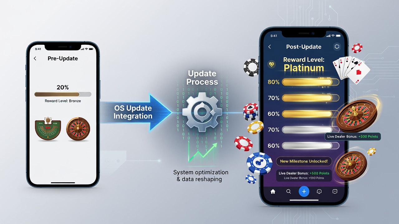 Zahlungs- und Belohnungsfortschritt in mobilen Roulette- und Blackjack-Sessions nach Systemupdates